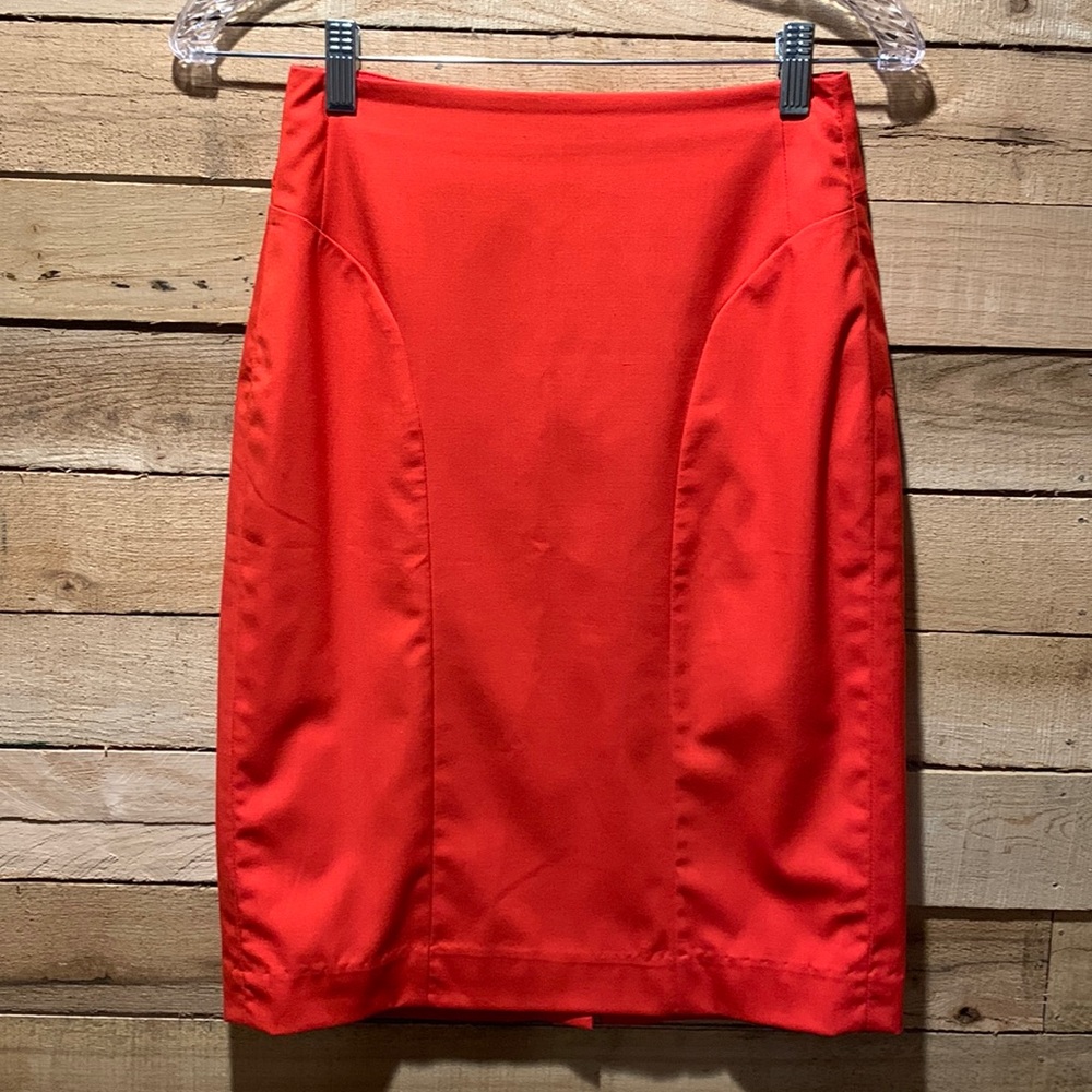Banana Republic Red Orange Pencil Skirt size 0
